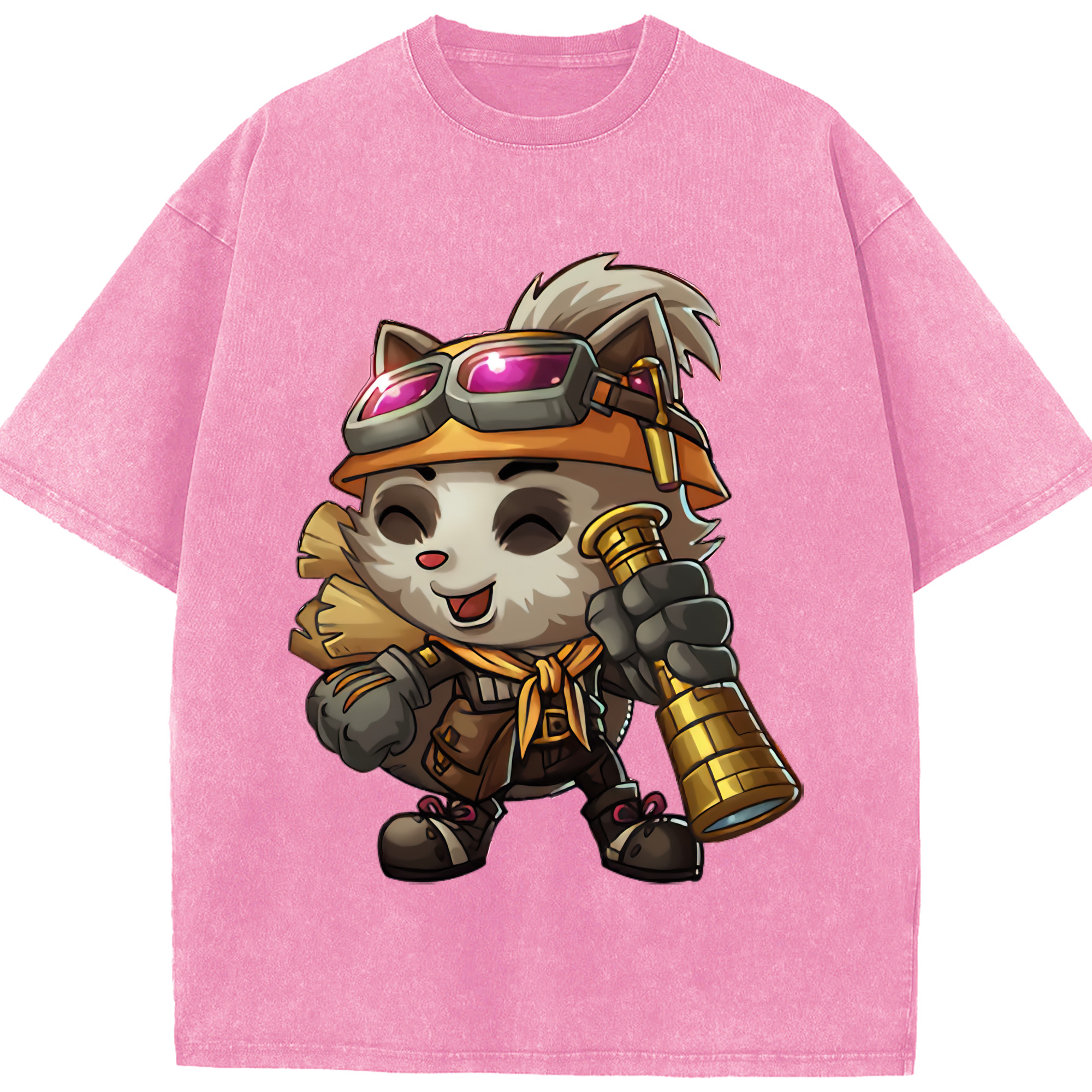 リーグ・オブ・レジェンド League of Legends LOL 綿100% ヴィンテージ風 半袖Tシャツ（フロントプリント）